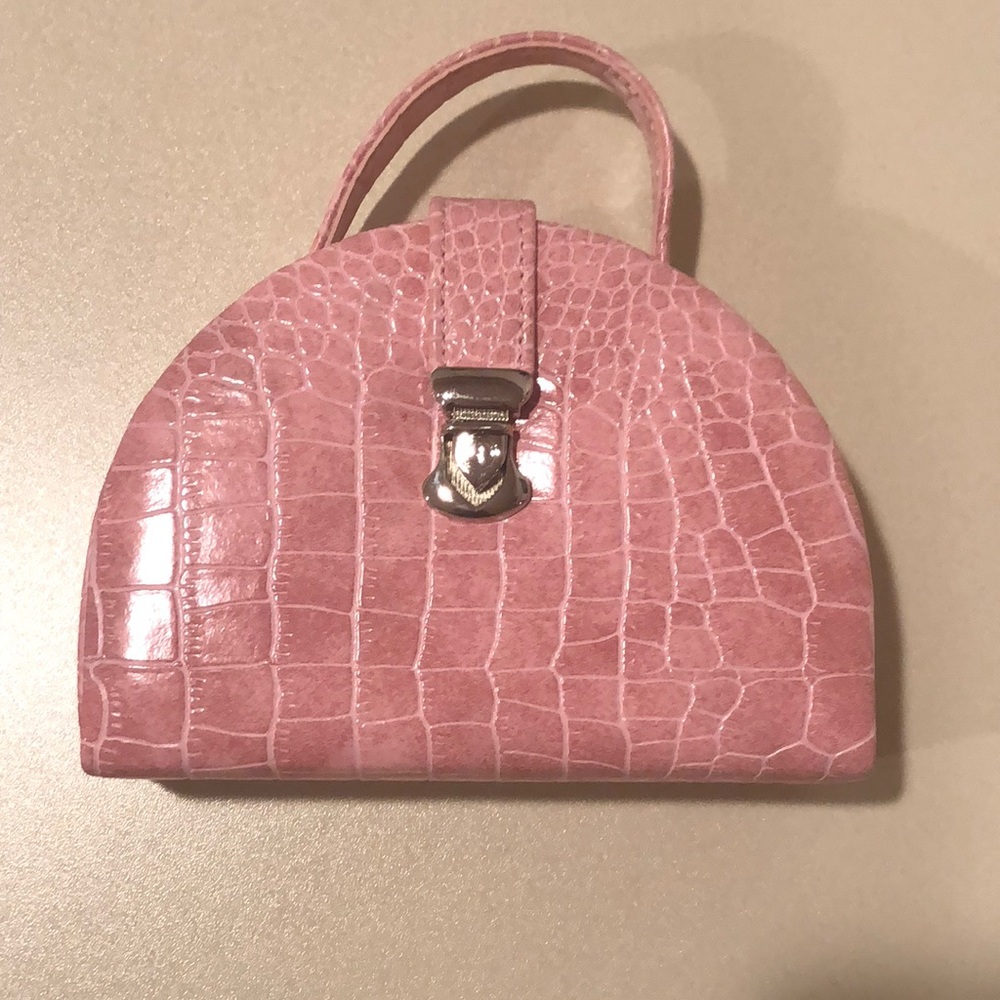 NEW!! Pink Crocodile Travel Jewelry Case
